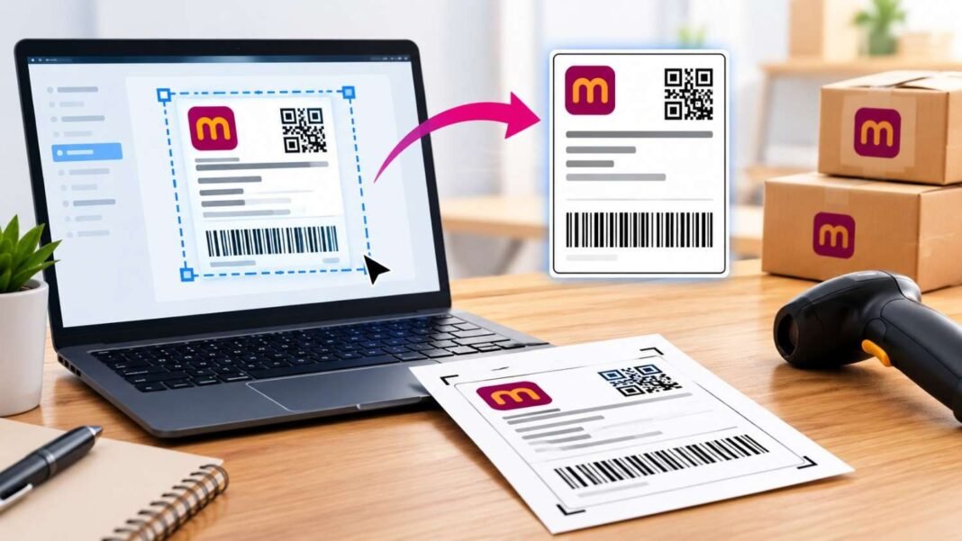 meesho label crop